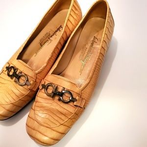 Salvatore Ferragamo alligator pumps